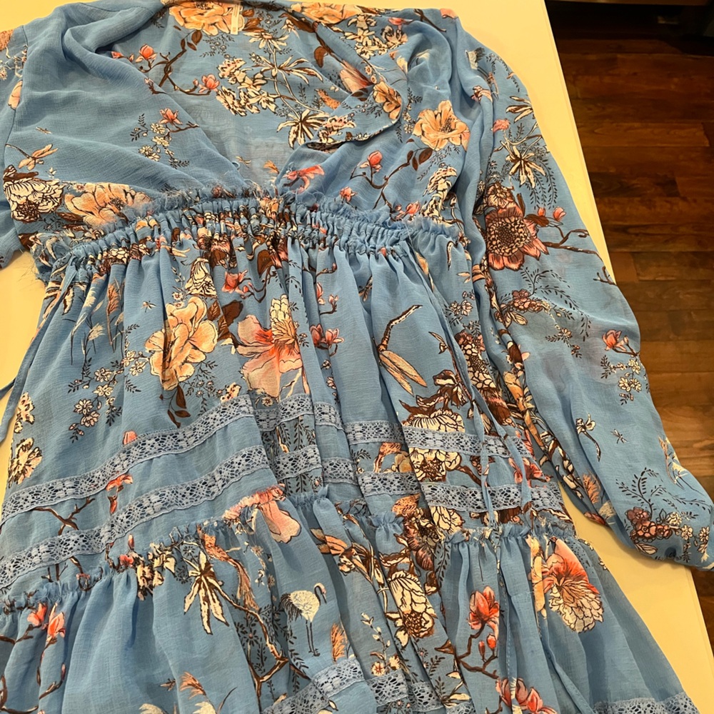 Free people floral mini dress